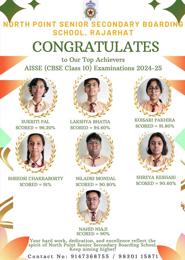 Class-X, AISSCE 2024-25 | School Topper | North Point | Arjunpur